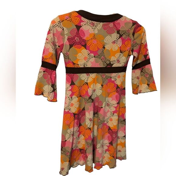 Vintage Girls Flower Power Bright Dress Size 6 - Picture 3 of 5